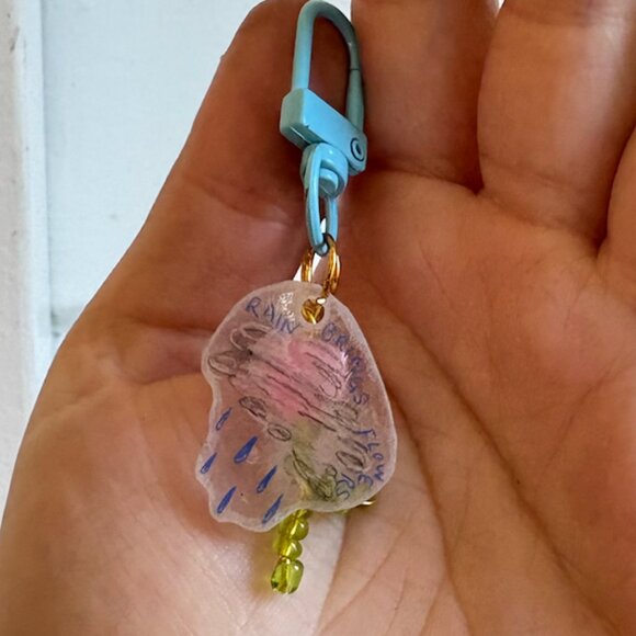 Rain Brings Flowers Beaded Keychain - Picture 6 of 6